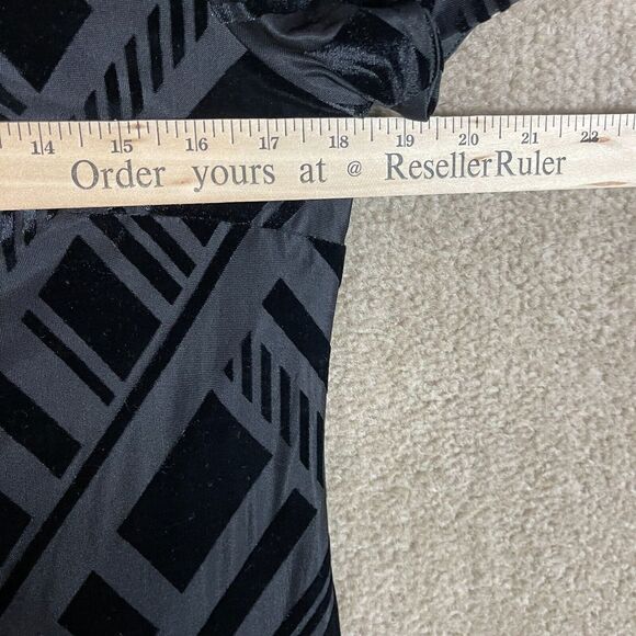 White House Black Market Dress Womens Small Pullover Velvet Stretch Chevron Knit - Picture 6 of 10